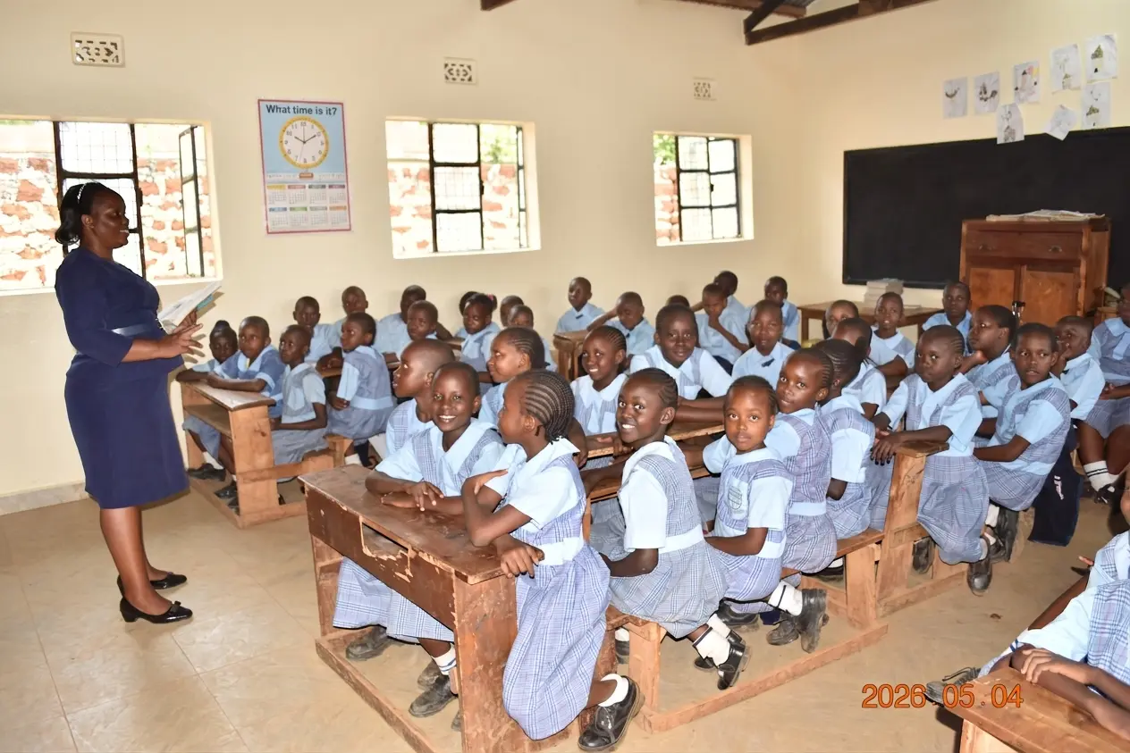 A lower primary class in session